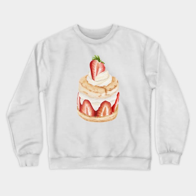 strawberry shortcake, yummy, lovely design Crewneck Sweatshirt by Kate Dubey